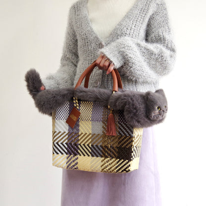 【売上の一部を寄付｜保護犬猫支援】WOVEN ウーヴン【ECO FUR NEKO FLAP COVER】 エコファー猫フラップカバー