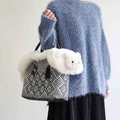 【売上の一部を寄付｜保護犬猫支援】WOVEN ウーヴン【ECO FUR NEKO FLAP COVER】 エコファー猫フラップカバー