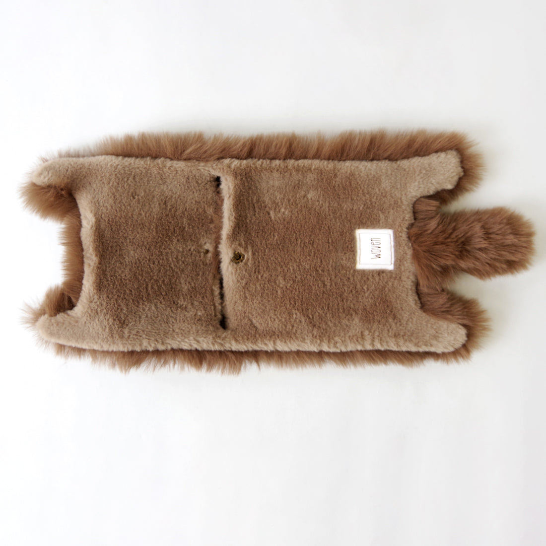 【売上の一部を寄付｜保護犬猫支援】WOVEN ウーヴン 【ECO FUR NEKO FLAP COVER】 エコファー猫フラップカバー かばん用アクセサリー ネコ 猫 ねこ 縦型