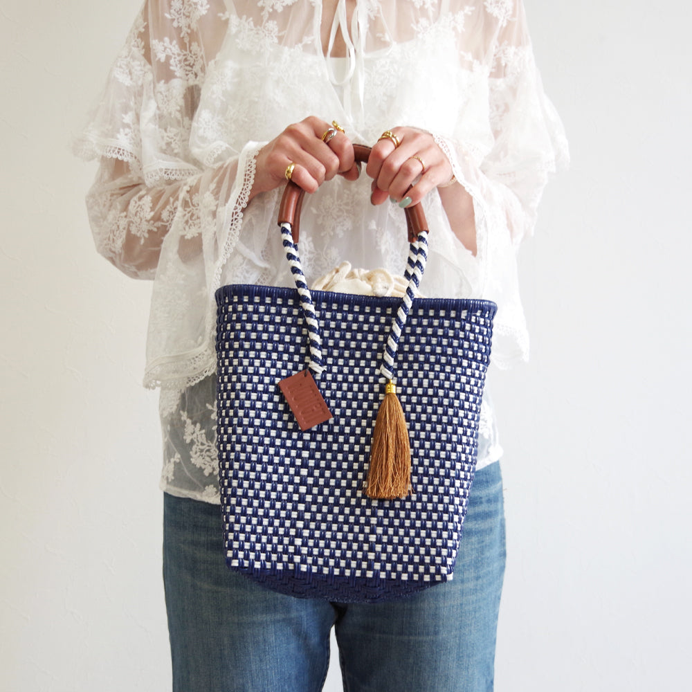 【WOVEN ウーヴン】メルカドバッグ ミニトート【MERCADO BAG MINI TOTE】 メキシコ製 カゴバッグ