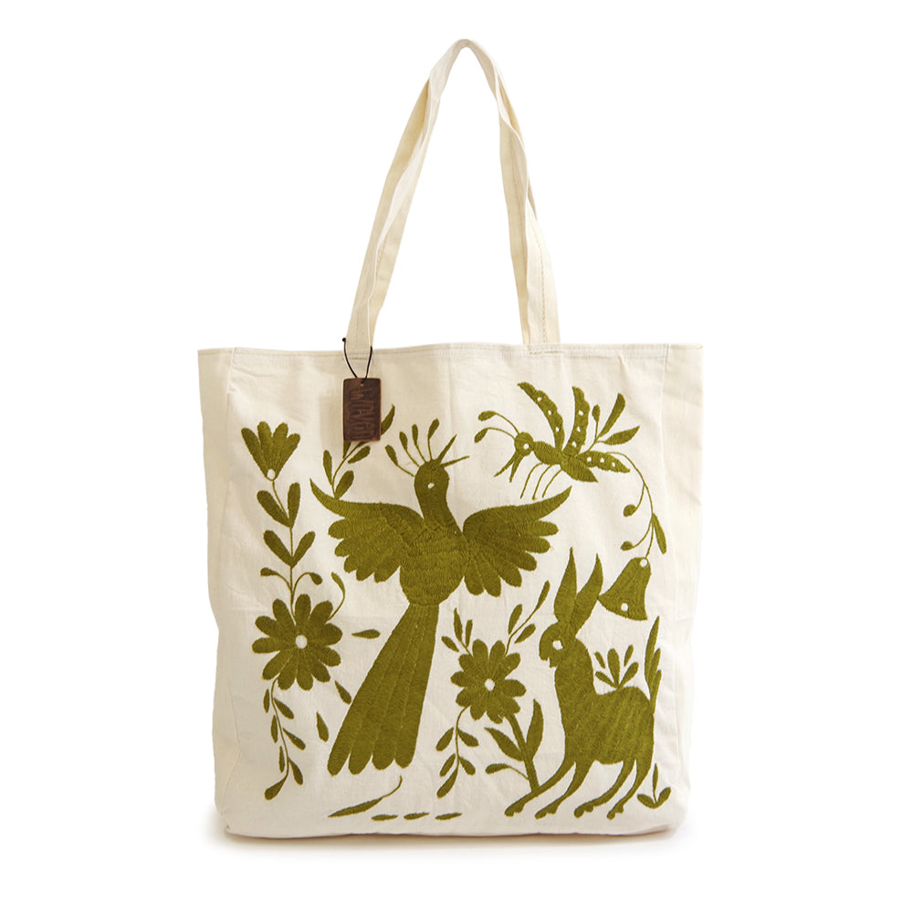 【WOVEN ウーヴン】オトミ ミドル トートバッグ 【OTOMI MIDDLE TOTE BAG】 メキシコ製 刺繍バッグ A4