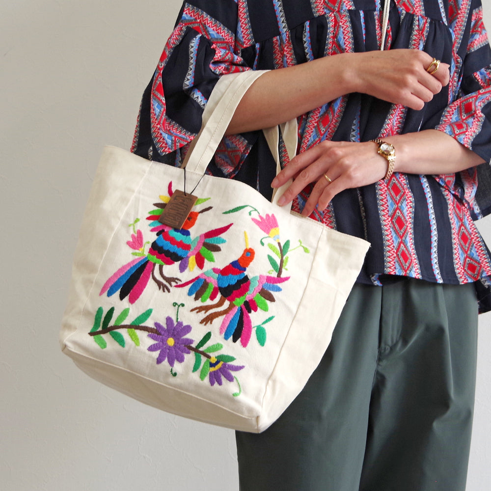 【WOVEN ウーヴン】オトミ スモール トートバッグ 【OTOMI SMALL TOTE BAG】 メキシコ製 刺繍バッグ