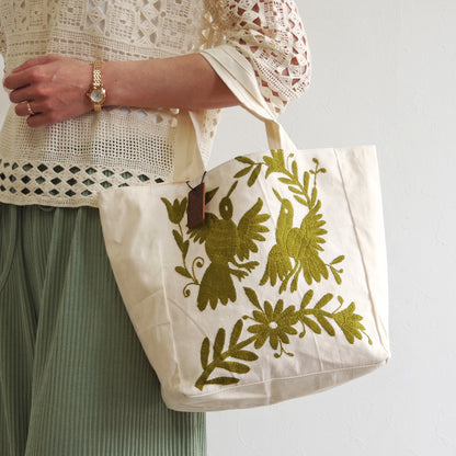 【WOVEN ウーヴン】オトミ スモール トートバッグ 【OTOMI SMALL TOTE BAG】 メキシコ製 刺繍バッグ