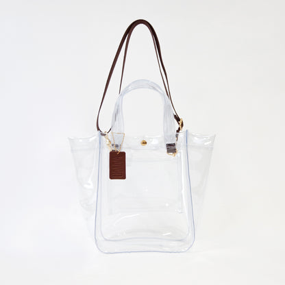 WOVEN ウーヴン 【CLEAR PVC TOTE】 クリアトートバッグ ショルダーバッグ クリアバッグ 2WAY PVC 透明バッグ 推し活 ビーチバッグ  軽量