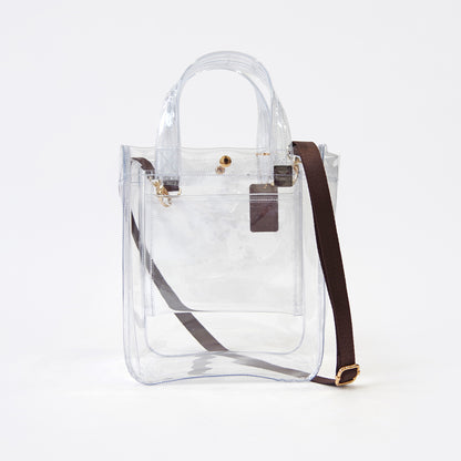 WOVEN ウーヴン 【CLEAR PVC TOTE】 クリアトートバッグ ショルダーバッグ クリアバッグ 2WAY PVC 透明バッグ 推し活 ビーチバッグ  軽量
