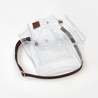 WOVEN ウーヴン 【CLEAR PVC TOTE】 クリアトートバッグ ショルダーバッグ クリアバッグ 2WAY PVC 透明バッグ 推し活 ビーチバッグ  軽量
