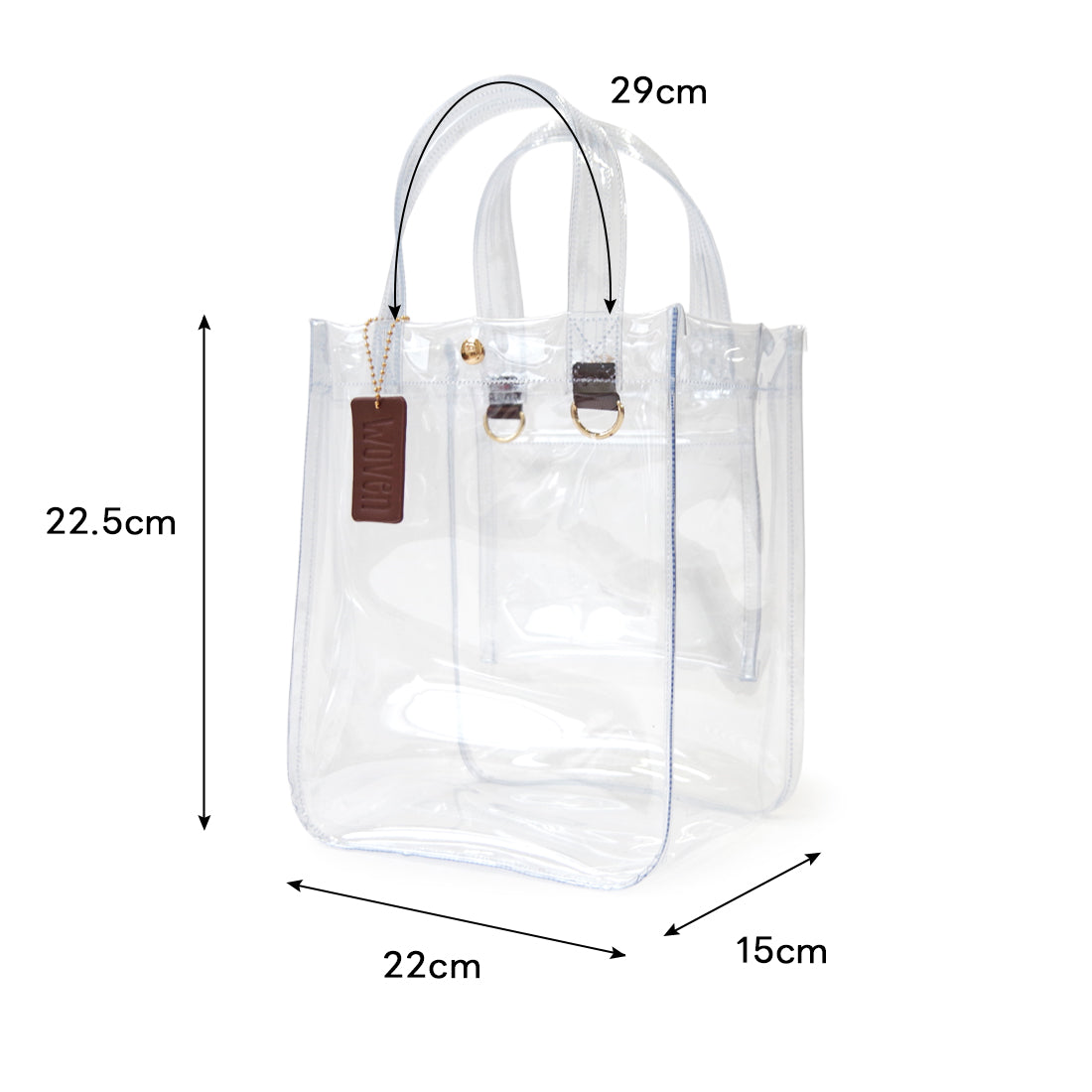 WOVEN ウーヴン 【CLEAR PVC TOTE】 クリアトートバッグ ショルダーバッグ クリアバッグ 2WAY PVC 透明バッグ 推し活 ビーチバッグ  軽量