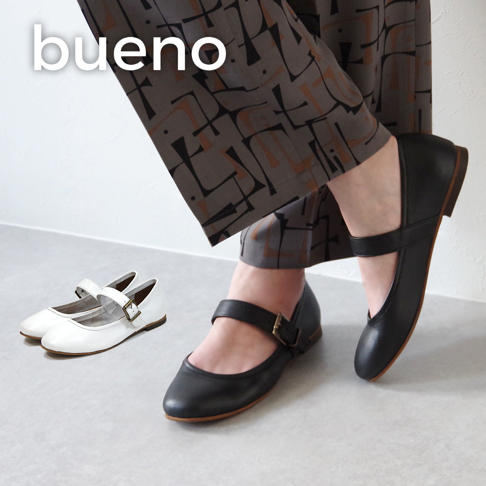 【BUENO SHOES ブエノシューズ】 ストラップパンプス 【S4409】トルコ製 メリージェーン フラット ラウンドトゥ