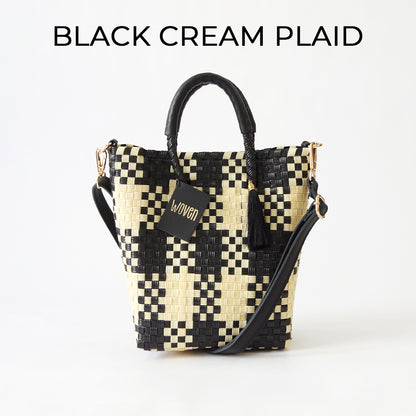 【WOVEN ウーヴン】Mini Shoulder Tote ミニショルダートート メルカドバッグ 旅行 レジャー 夏コーデ デイリー使い 軽量 裏地付き ミニバッグ 肩掛け 斜め掛け