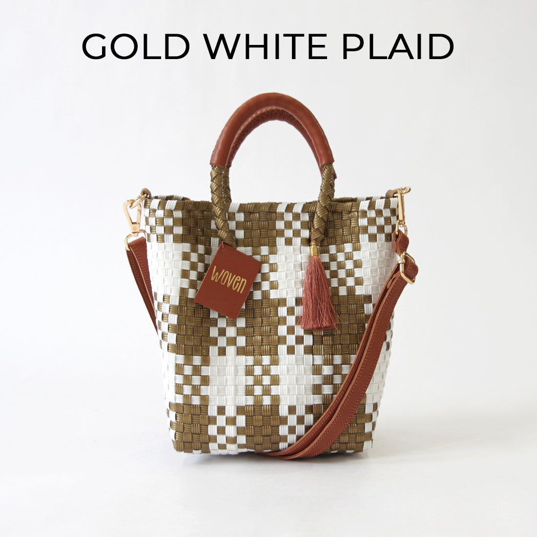 【WOVEN ウーヴン】Mini Shoulder Tote ミニショルダートート メルカドバッグ 旅行 レジャー 夏コーデ デイリー使い 軽量 裏地付き ミニバッグ 肩掛け 斜め掛け