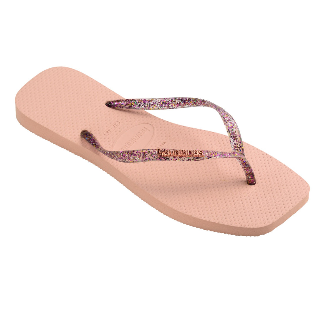 havaianas (ハワイアナス) 【日本正規代理店商品】Slim Square Logo Metallic スリム スクエア ロゴメタリック サンダル 正規品 ラバービーチサンダル