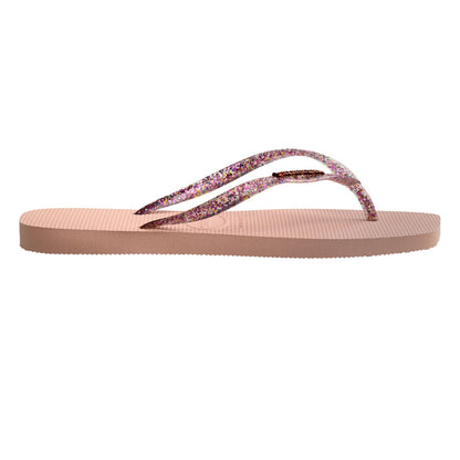 havaianas (ハワイアナス) 【日本正規代理店商品】Slim Square Logo Metallic スリム スクエア ロゴメタリック サンダル 正規品 ラバービーチサンダル