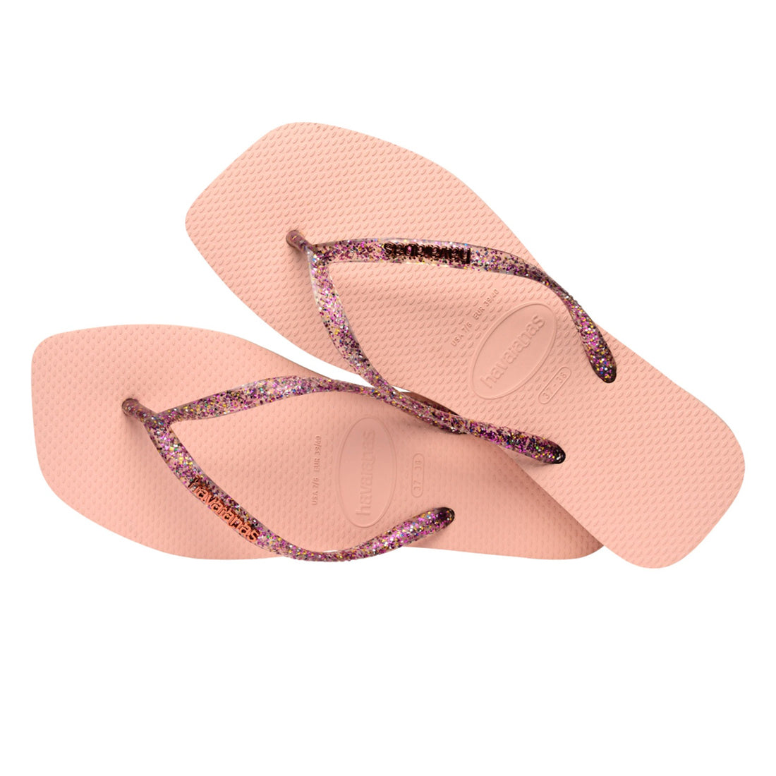 havaianas (ハワイアナス) 【日本正規代理店商品】Slim Square Logo Metallic スリム スクエア ロゴメタリック サンダル 正規品 ラバービーチサンダル
