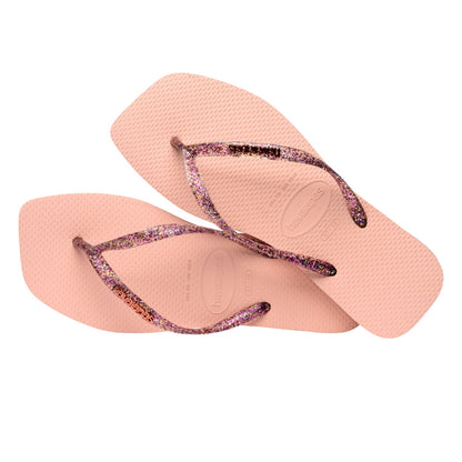havaianas (ハワイアナス) 【日本正規代理店商品】Slim Square Logo Metallic スリム スクエア ロゴメタリック サンダル 正規品 ラバービーチサンダル