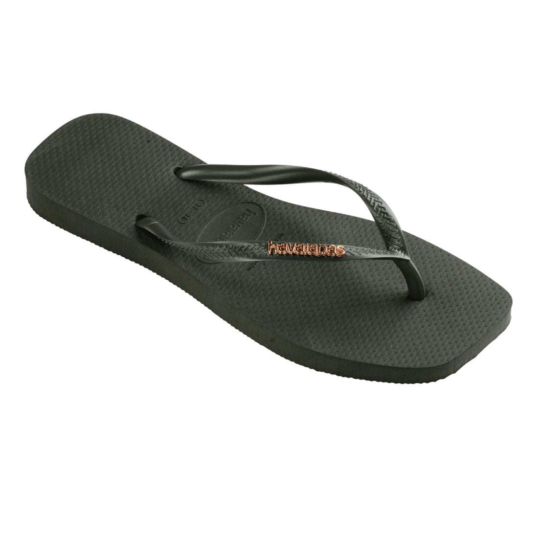 havaianas (ハワイアナス) 【日本正規代理店商品】Slim Square Logo Metallic スリム スクエア ロゴメタリック サンダル 正規品 ラバービーチサンダル