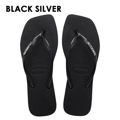 havaianas (ハワイアナス) 【日本正規代理店商品】Slim Square Logo Metallic スリム スクエア ロゴメタリック サンダル 正規品 ラバービーチサンダル
