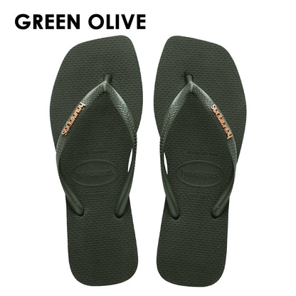 havaianas (ハワイアナス) 【日本正規代理店商品】Slim Square Logo Metallic スリム スクエア ロゴメタリック サンダル 正規品 ラバービーチサンダル