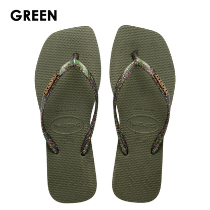 havaianas (ハワイアナス) 【日本正規代理店商品】Slim Square Logo Metallic スリム スクエア ロゴメタリック サンダル 正規品 ラバービーチサンダル