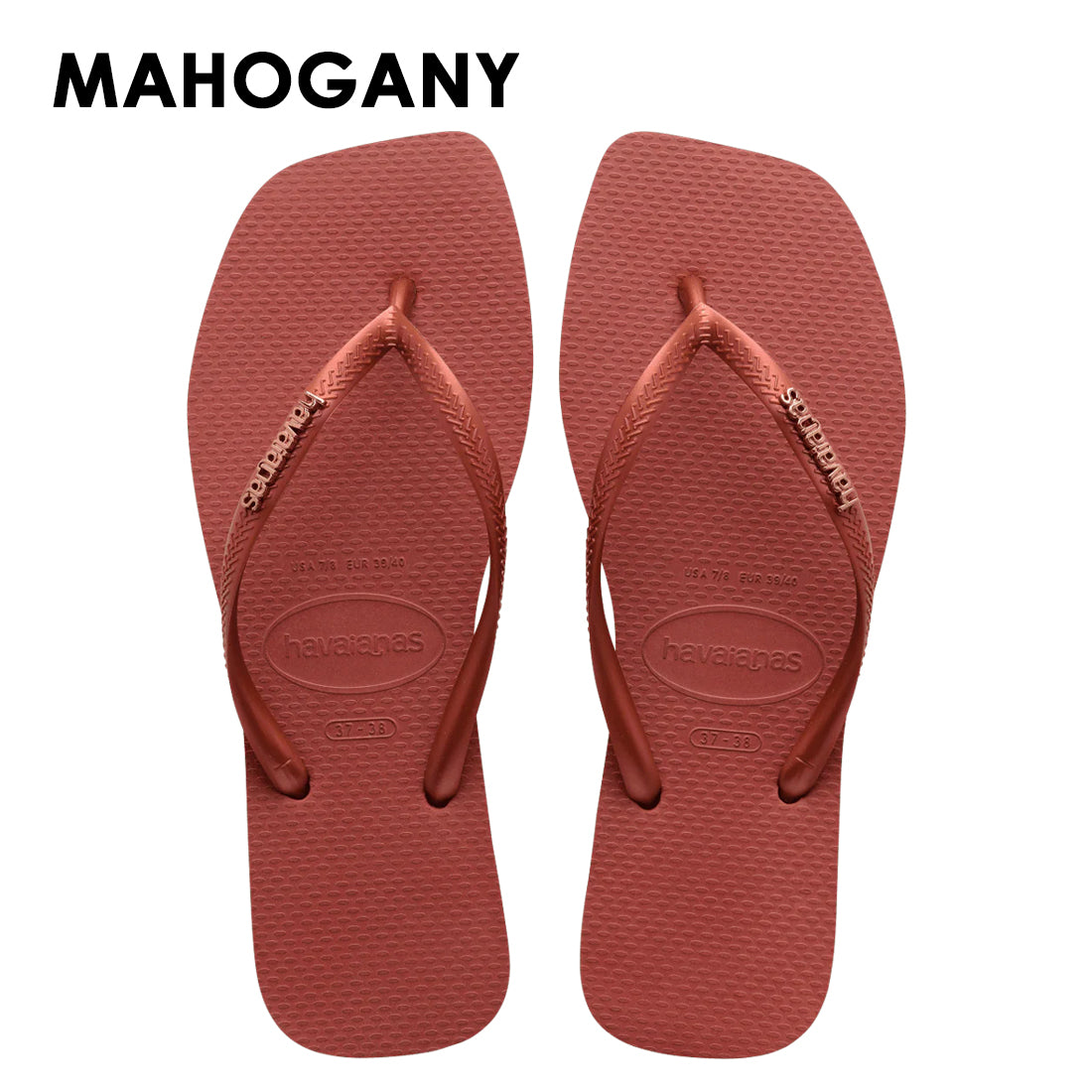 havaianas (ハワイアナス) 【日本正規代理店商品】Slim Square Logo Metallic スリム スクエア ロゴメタリック サンダル 正規品 ラバービーチサンダル