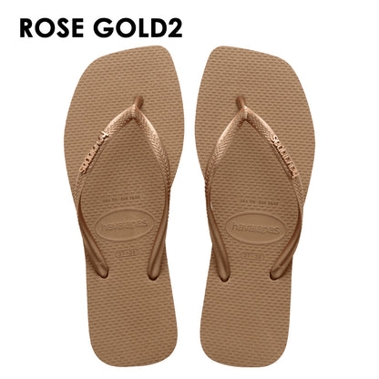 havaianas (ハワイアナス) 【日本正規代理店商品】Slim Square Logo Metallic スリム スクエア ロゴメタリック サンダル 正規品 ラバービーチサンダル