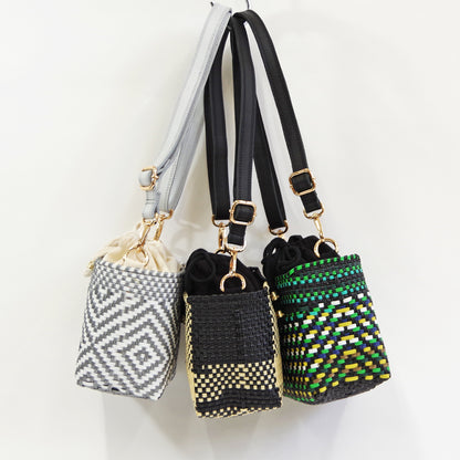 【WOVEN ウーヴン】スクエアショルダーバッグ【SQUARE SHOULDER BAG】 メキシコ製 バスケットバッグ メルカドバッグ