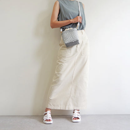 【WOVEN ウーヴン】スクエアショルダーバッグ【SQUARE SHOULDER BAG】 メキシコ製 バスケットバッグ メルカドバッグ