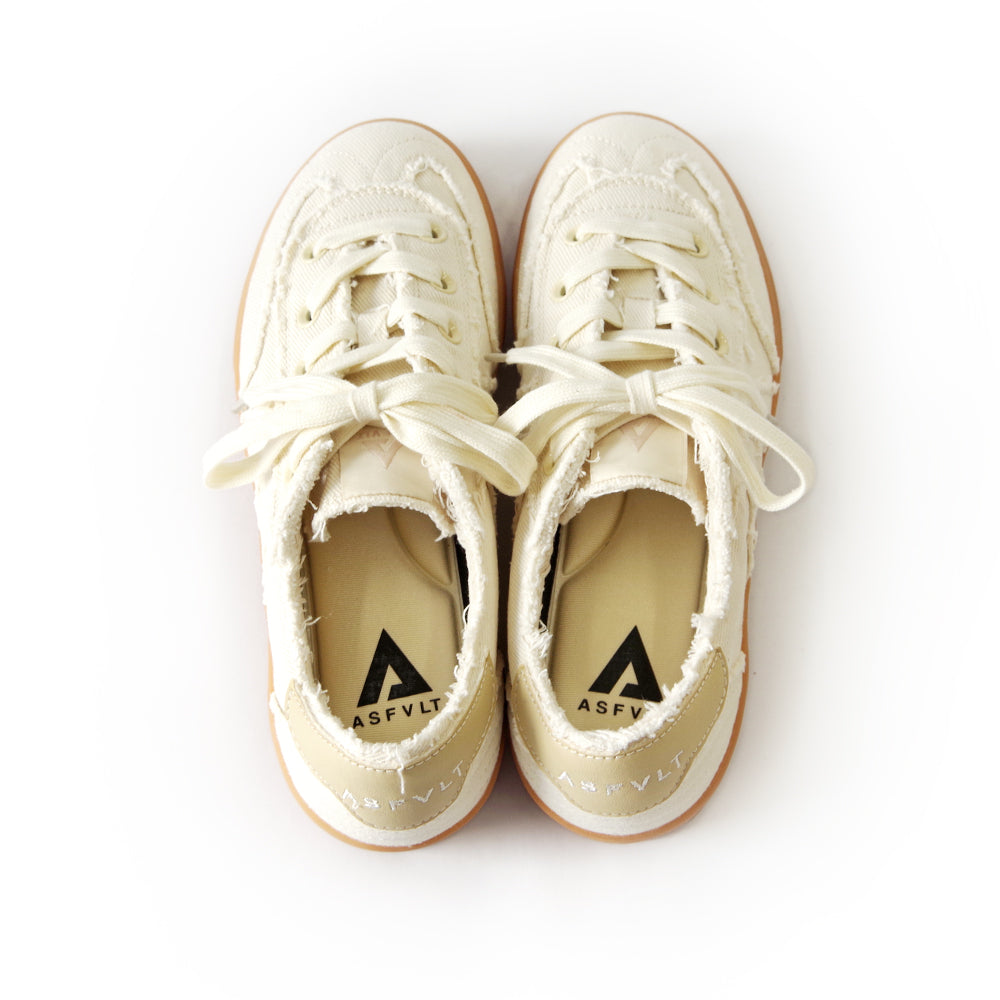 【ASFVLT アスファルト】【SWING74】OFF WHITE DENIM DISTRESSED【SW7413】