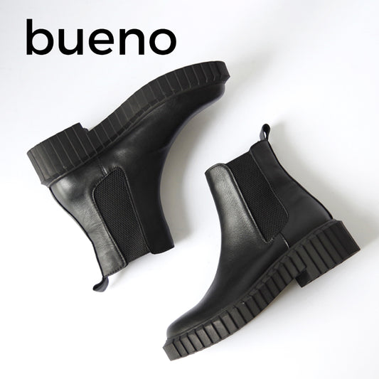 【BUENO SHOES ブエノシューズ】サイドゴアブーツ 【Z6306】 ショートブーツ ギザギザ トラックソール 厚底