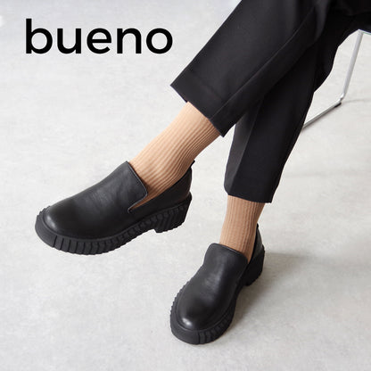 【BUENO SHOES ブエノシューズ】パンプス 【Z6312】 ヴァンプローファー 甲 深め ギザギザ 厚底