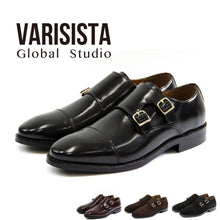 画像をギャラリービューアに読み込む, 【VARISISTA Global Studio ヴァリジスタグローバルスタジオ】レザーモンクストラップシューズ（250045）
