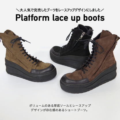 BUENO SHOES ブエノシューズ ブーツ トルコ製 レースアップブーツ サイドジップブーツ【M4704】