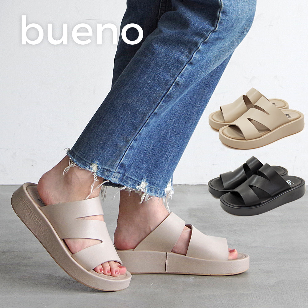 【BUENO SHOES ブエノシューズ】トルコ製 アシンメトリー プラットフォームサンダル【U4629】