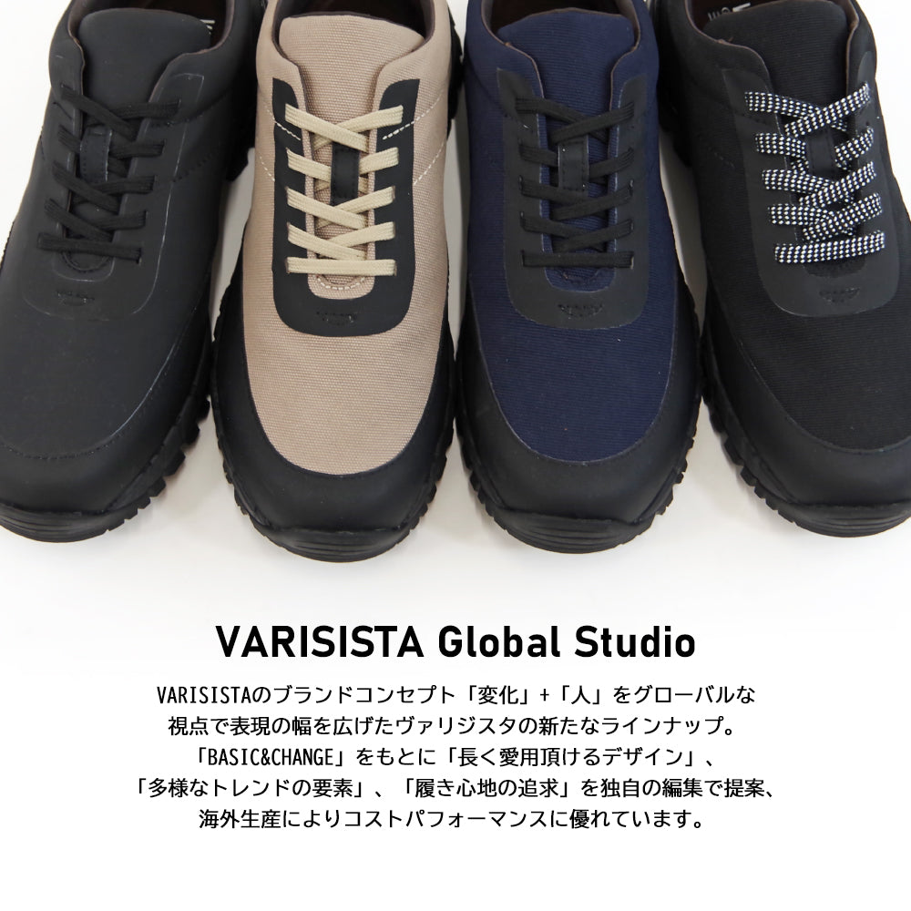 【VARISISTA Global Studio 】ビブラムソール ローカットスニーカー ZS911 トレッキング ショートブーツ 撥水仕様