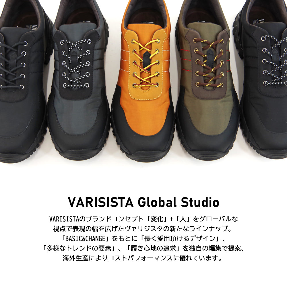 【VARISISTA Global Studio 】ビブラムソール ローカットスニーカー ZS912 トレッキング ショートブーツ 撥水仕様